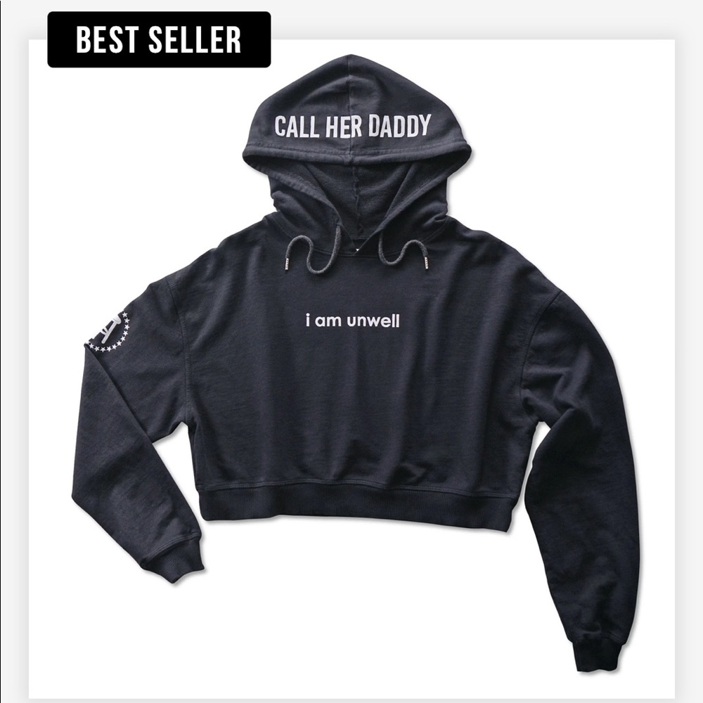 CHD Cropped Black Hoodie